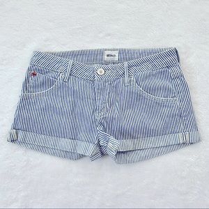 Hudson Striped Denim Shorts